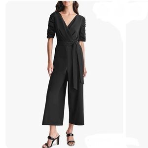 Elegant Black Wrap Jumpsuit from DKNY